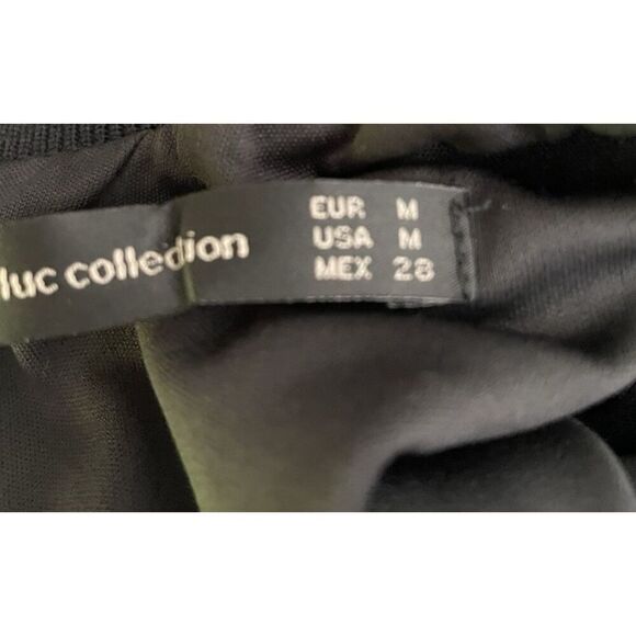 Zara Peplum Dress Size M Black Floral Varsity cuffs Long Sleeve Ruffle Hem - Picture 8 of 14